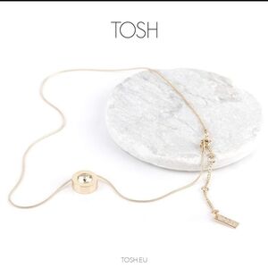 Tosh gold necklace with Swarovski Crystal
